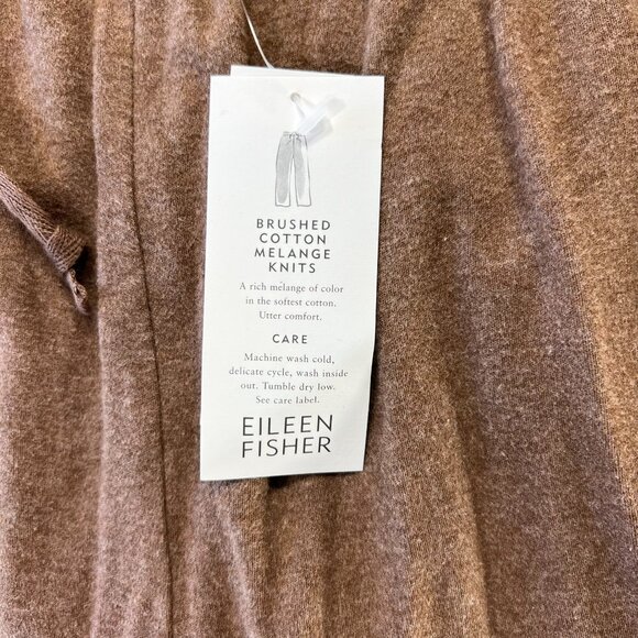 NWT Eileen Fisher Sz 3X 2 Piece Set Hooded Jacket Drawstring Pants Brown Cotton - Picture 14 of 14